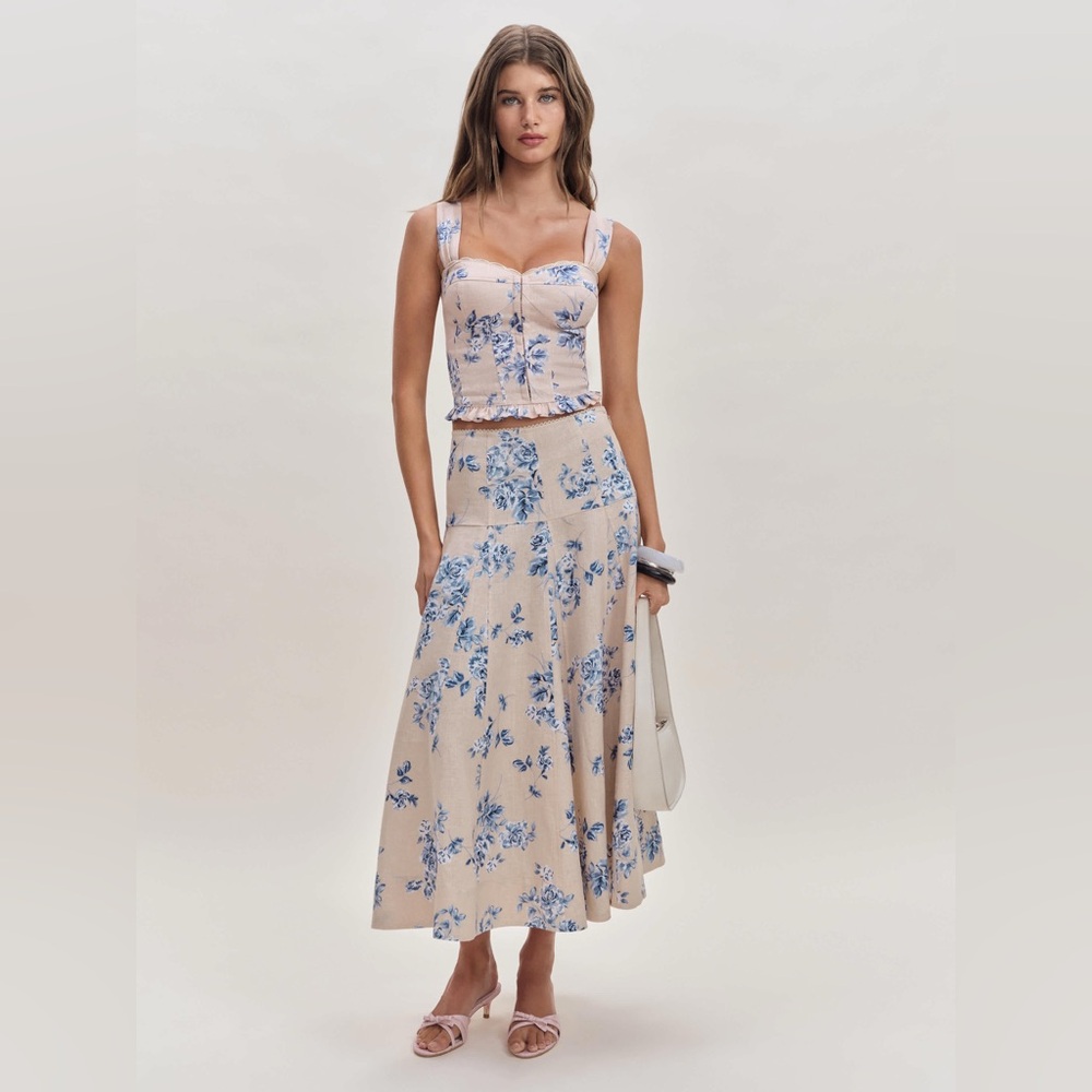 Reformation Anatolia Linen Two Piece in Hugo.Brand new without tags,never worn. - Picture 5 of 16